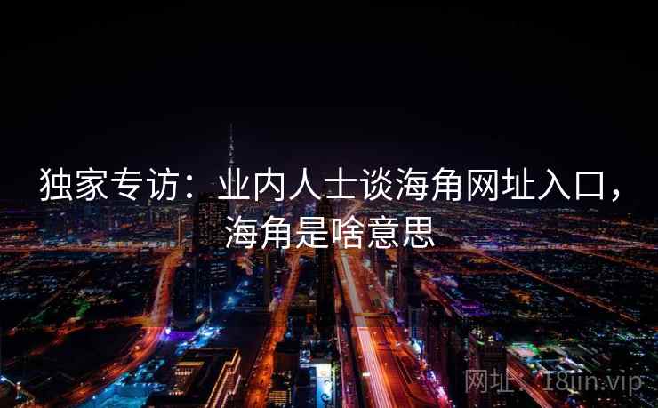 独家专访：业内人士谈海角网址入口，海角是啥意思